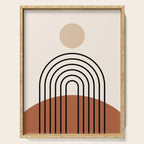 Abstraction_SUN_LINE_BOHEMIAN_LANDSCAPE_POP_ART_1129B Serving Tray Gallery Image 1