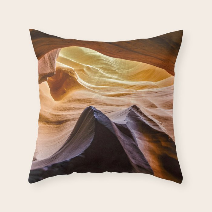 Antelope Canyon Filtered Light   3-9-15 Throw Pillow Gallery Image 6