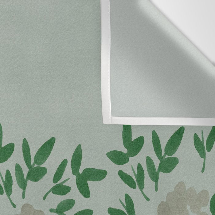 Peacock and Flower - Pink and Sage Wall Tapestry Gallery Image 3