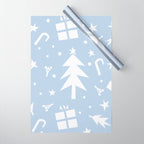 Happy Holidays monochromatic Wrapping Paper Gallery Image 1