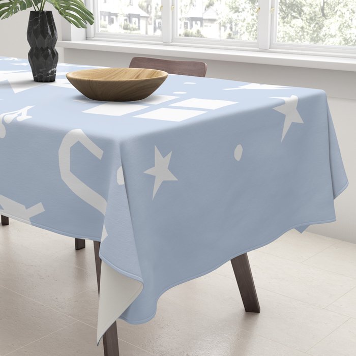 Happy Holidays monochromatic Tablecloth Gallery Image 3