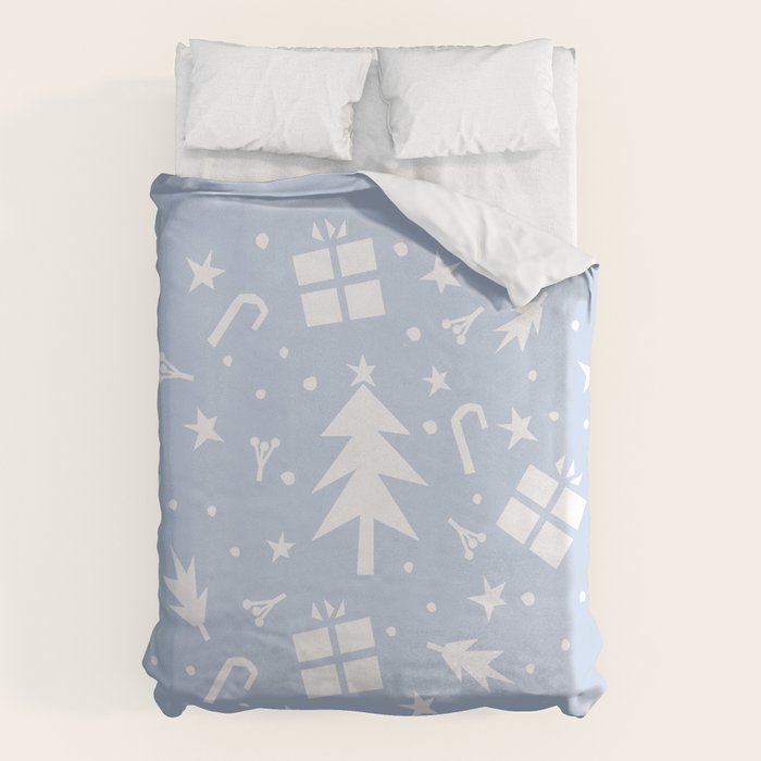 Happy Holidays monochromatic Duvet Cover Gallery Image 1