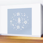 Happy Holidays monochromatic Wall Mural Gallery Image 2