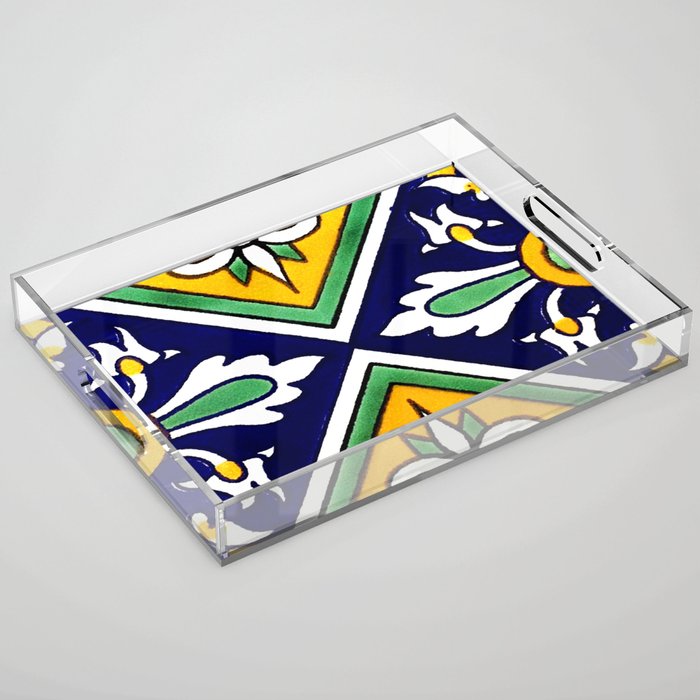 talaveramexican tile Acrylic Tray Gallery Image 1