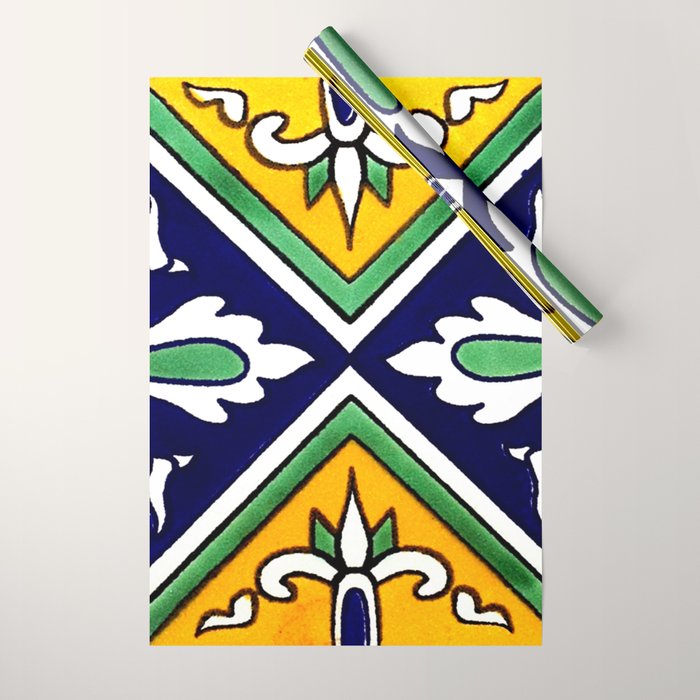 talaveramexican tile Wrapping Paper Gallery Image 1