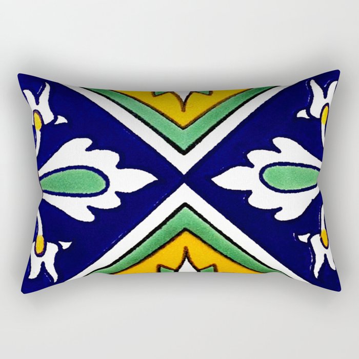 talaveramexican tile Rectangular Pillow Gallery Image 2
