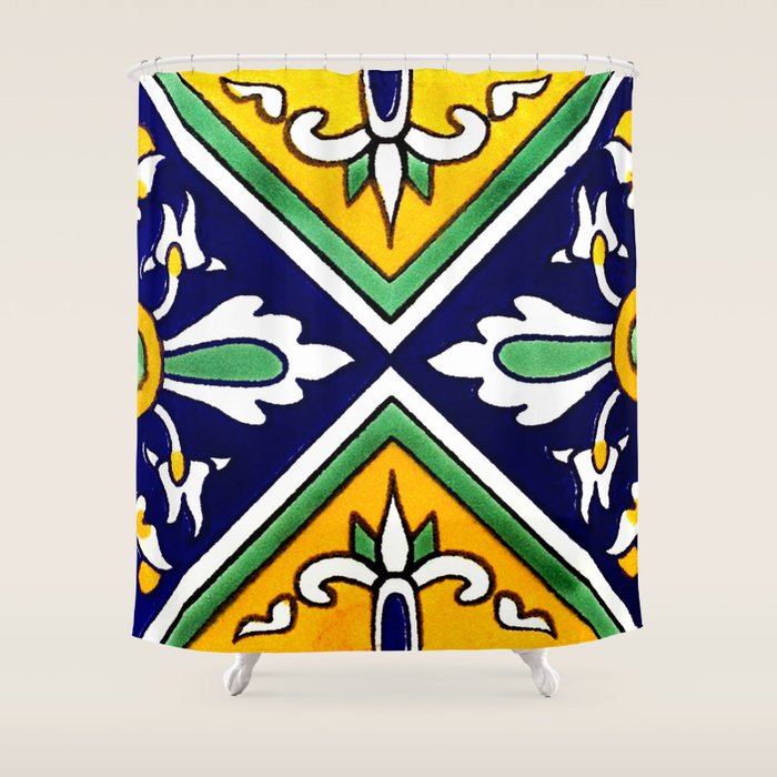 talaveramexican tile Shower Curtain Gallery Image 1
