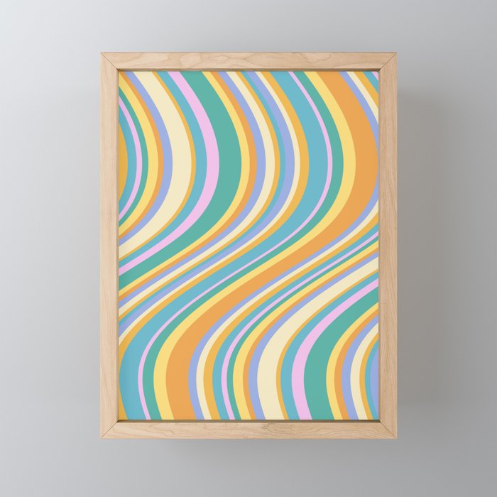 Wavy Stripes XXIV - 90s Summer Mini Art Print Gallery Image 1