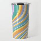 Wavy Stripes XXIV - 90s Summer Travel Mug Gallery Image 1