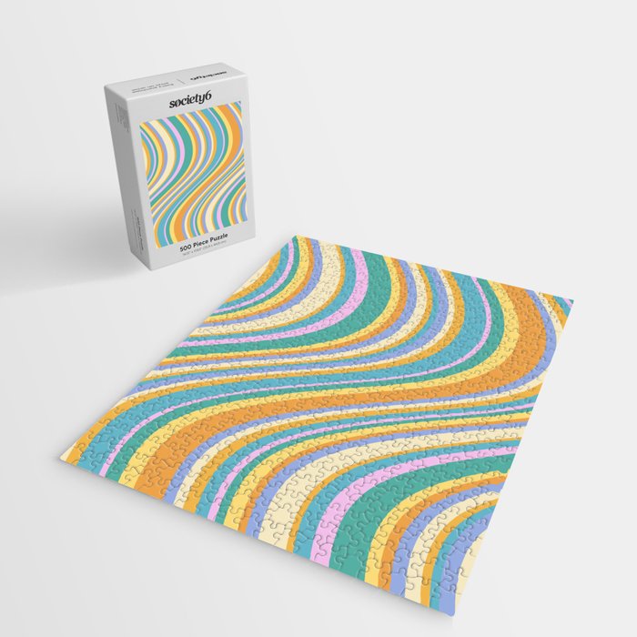 Wavy Stripes XXIV - 90s Summer Jigsaw Puzzle Gallery Image 2