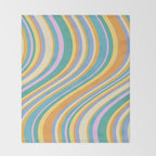 Wavy Stripes XXIV - 90s Summer Throw Blanket Gallery Image 2
