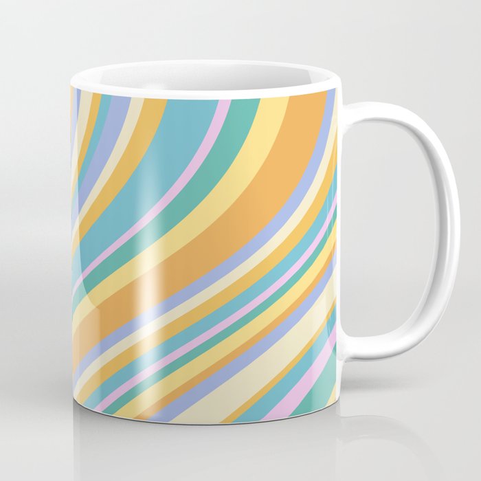 Wavy Stripes XXIV - 90s Summer Coffee Mug Gallery Image 1