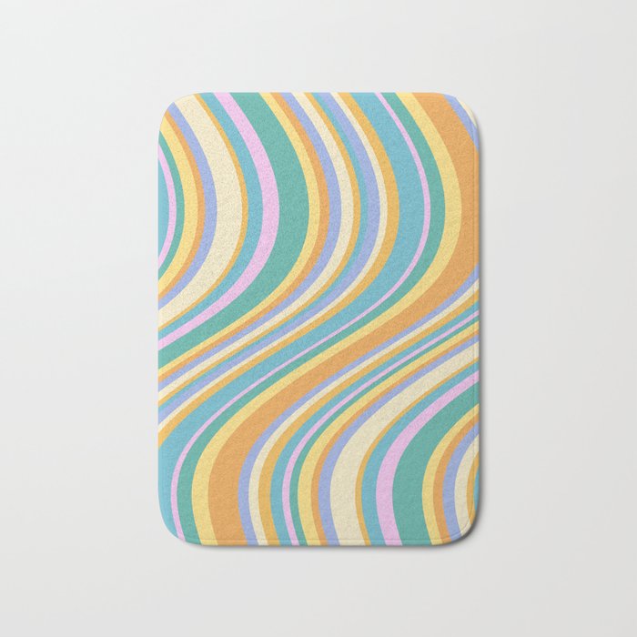 Wavy Stripes XXIV - 90s Summer Bath Mat Gallery Image 1