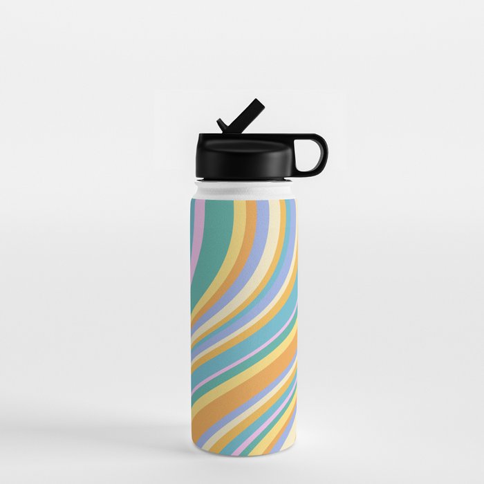 Wavy Stripes XXIV - 90s Summer Water Bottle Gallery Image 1