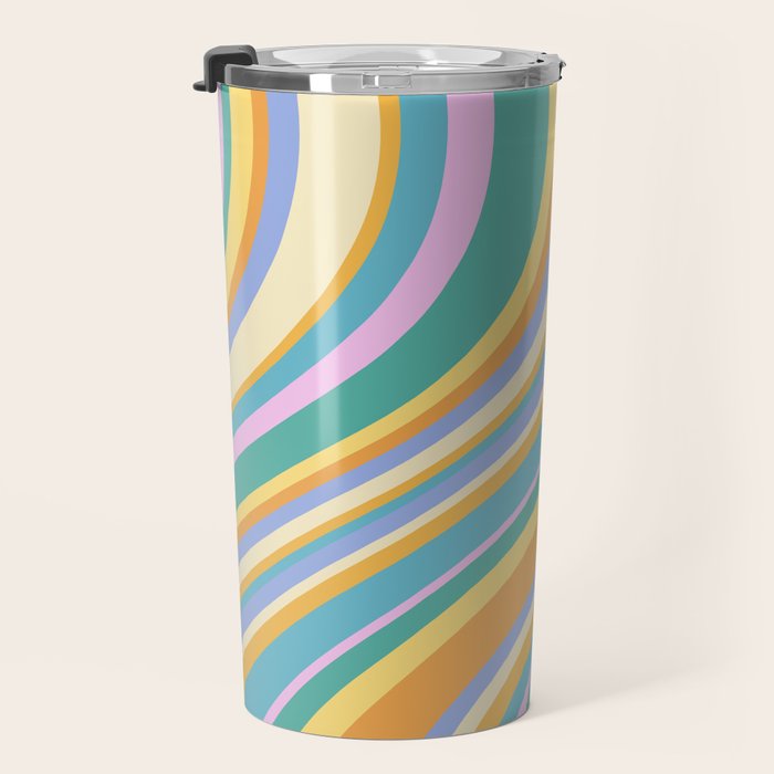 Wavy Stripes XXIV - 90s Summer Travel Mug Gallery Image 3
