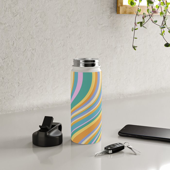 Wavy Stripes XXIV - 90s Summer Water Bottle Gallery Image 4