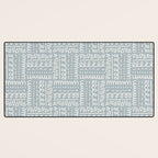 Sweet Doodle Squares . Coastal Blue Desk Mat Gallery Image 3