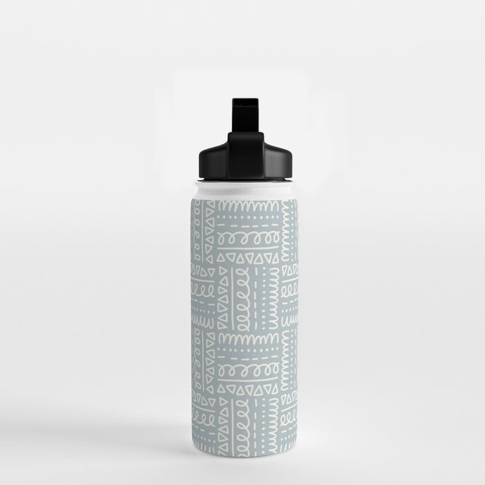 Sweet Doodle Squares . Coastal Blue Water Bottle Gallery Image 2