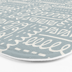 Sweet Doodle Squares . Coastal Blue Bath Mat Gallery Image 3