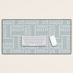 Sweet Doodle Squares . Coastal Blue Desk Mat Gallery Image 1