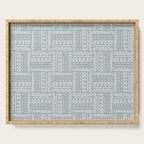Sweet Doodle Squares . Coastal Blue Serving Tray Gallery Image 1