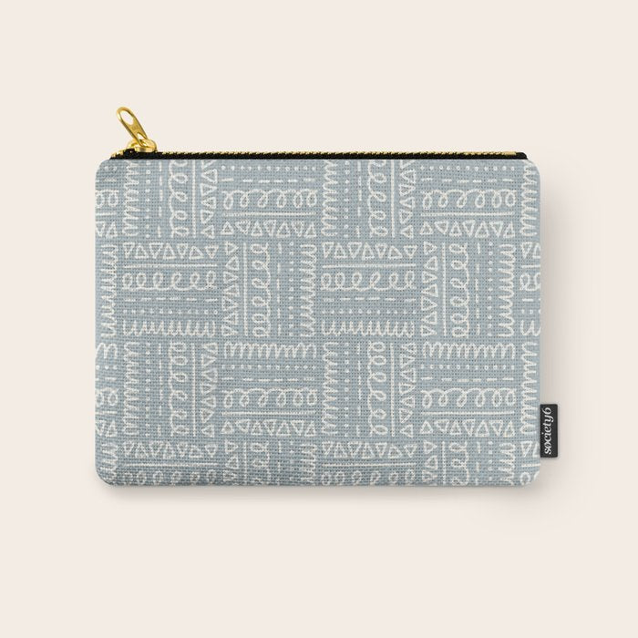 Sweet Doodle Squares . Coastal Blue Carry All Pouch Gallery Image 1