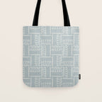Sweet Doodle Squares . Coastal Blue Tote Bag Gallery Image 1