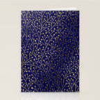 Gold Berry Branches on Navy Stationery Card Gallery Image 2