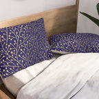 Gold Berry Branches on Navy Pillow Sham Gallery Image 2