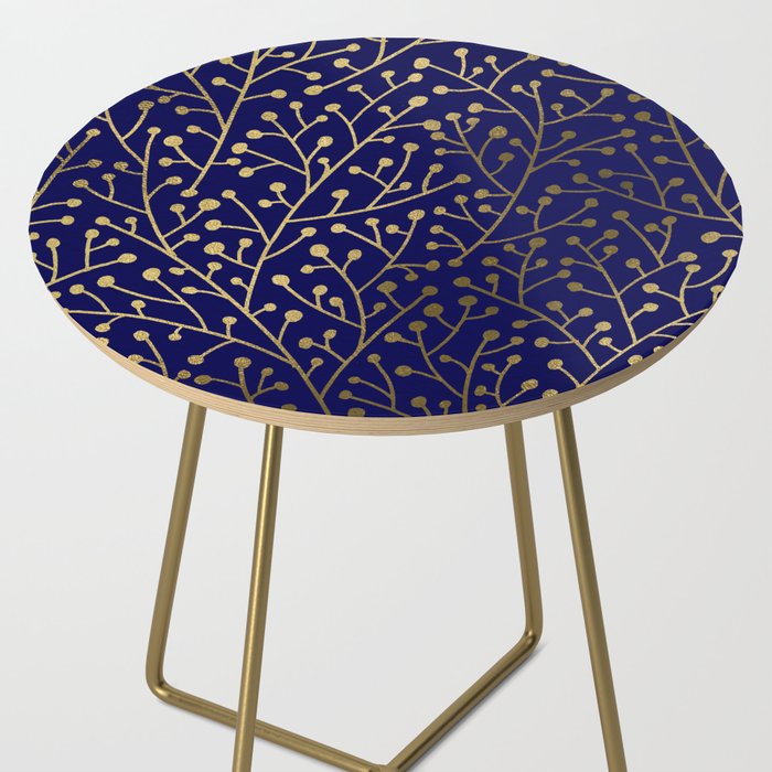 Gold Berry Branches on Navy Side Table Gallery Image 2