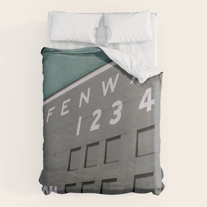 Fenwall -- Boston Fenway Park Wall, Green Monster, Red Sox Duvet Cover Gallery Image 6