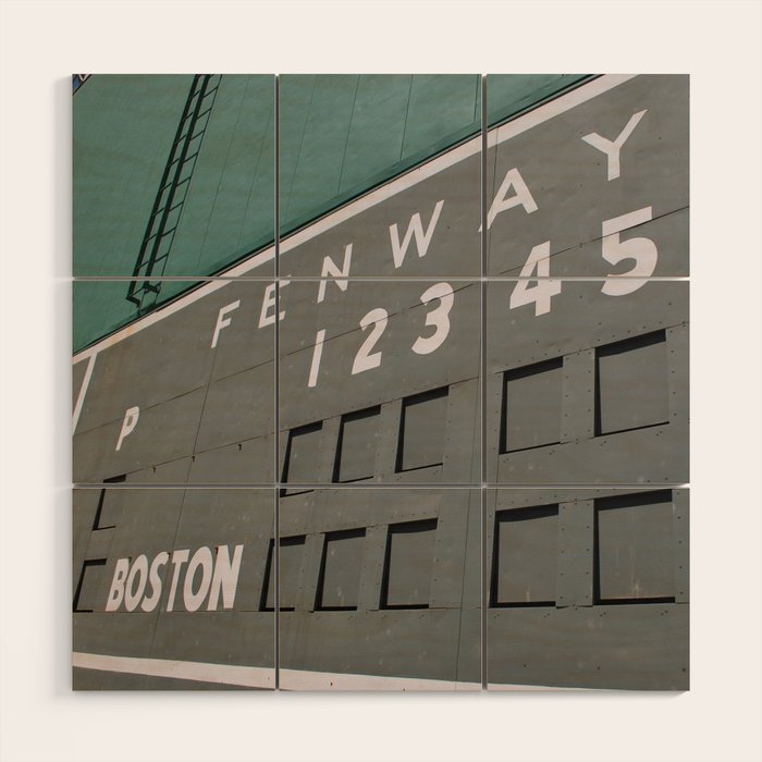 Fenwall -- Boston Fenway Park Wall, Green Monster, Red Sox Wood Wall Art Gallery Image 1