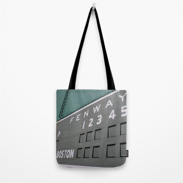 Fenwall -- Boston Fenway Park Wall, Green Monster, Red Sox Tote Bag Gallery Image 2