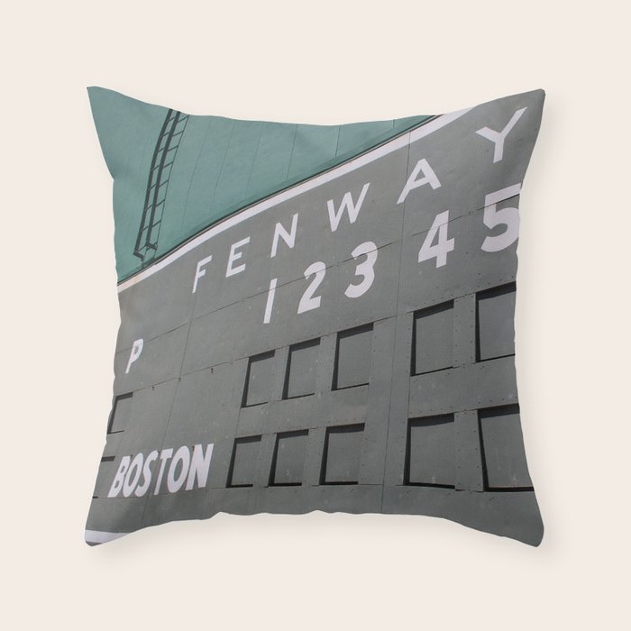 Fenwall -- Boston Fenway Park Wall, Green Monster, Red Sox Throw Pillow Gallery Image 6