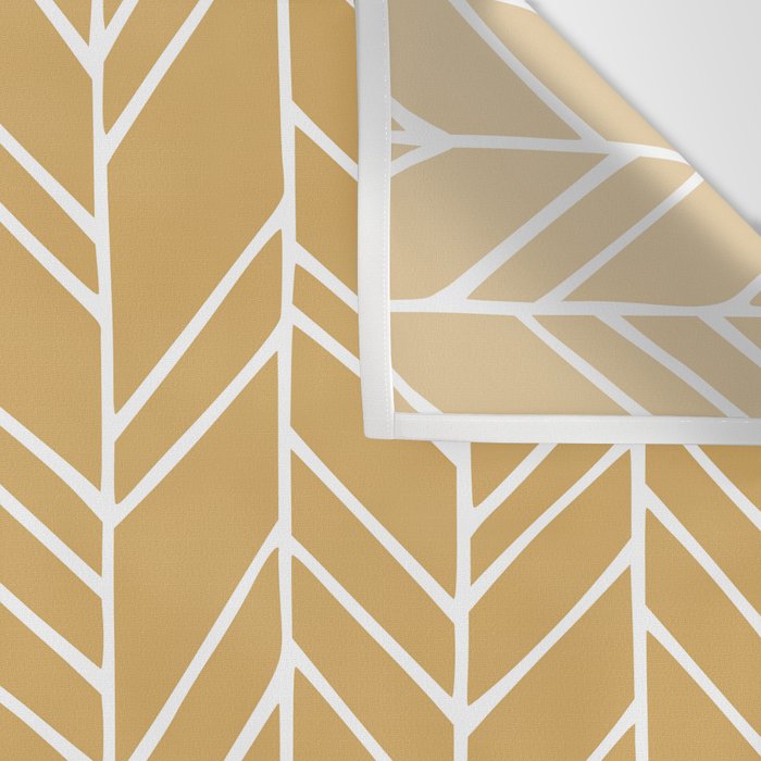 Rustic Herringbone in Mustard Yellow Wall Tapestry Gallery Image 3