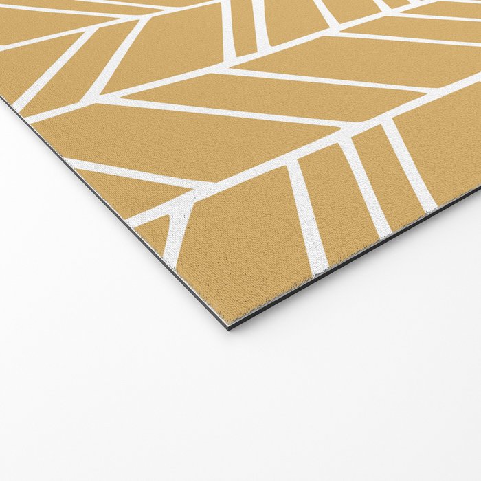 Rustic Herringbone in Mustard Yellow Welcome Mat Gallery Image 2