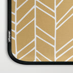 Rustic Herringbone in Mustard Yellow Laptop Sleeve Gallery Image 3
