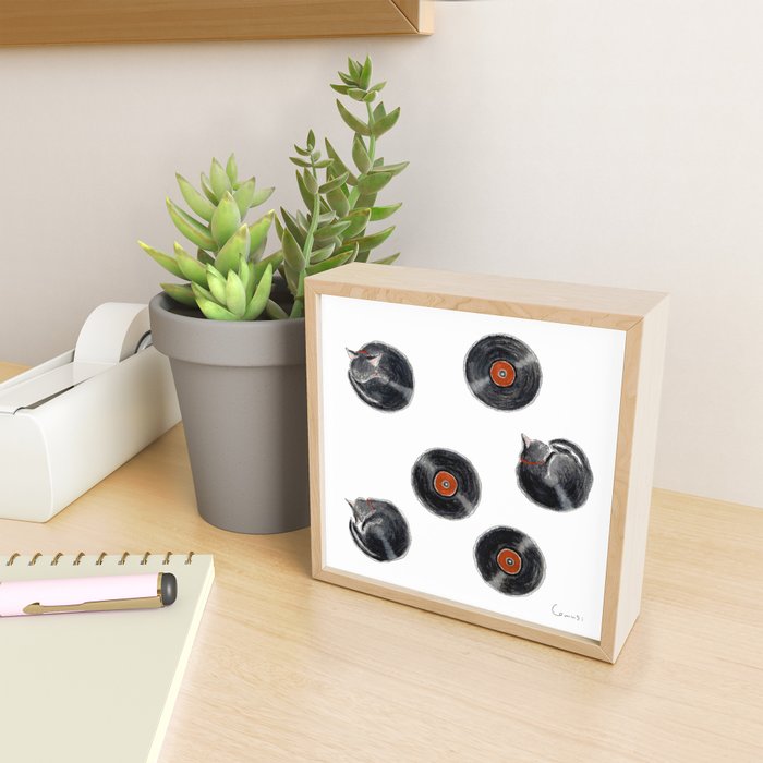 Record Nyanco - Record kitty - Mini Art Print Gallery Image 2