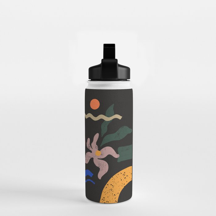 Abstract Floral 3 Water Bottle Gallery Image 2