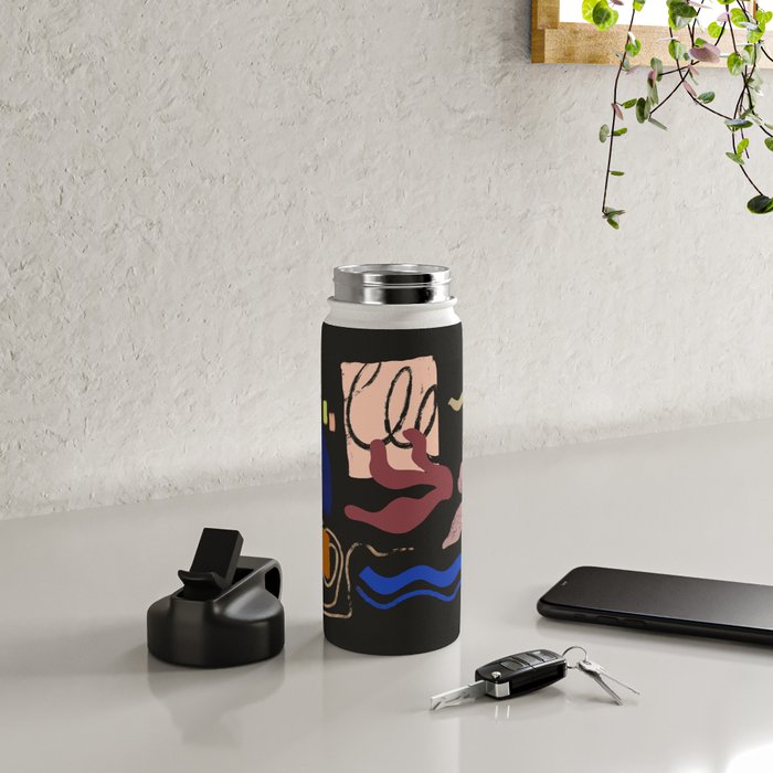 Abstract Floral 3 Water Bottle Gallery Image 4