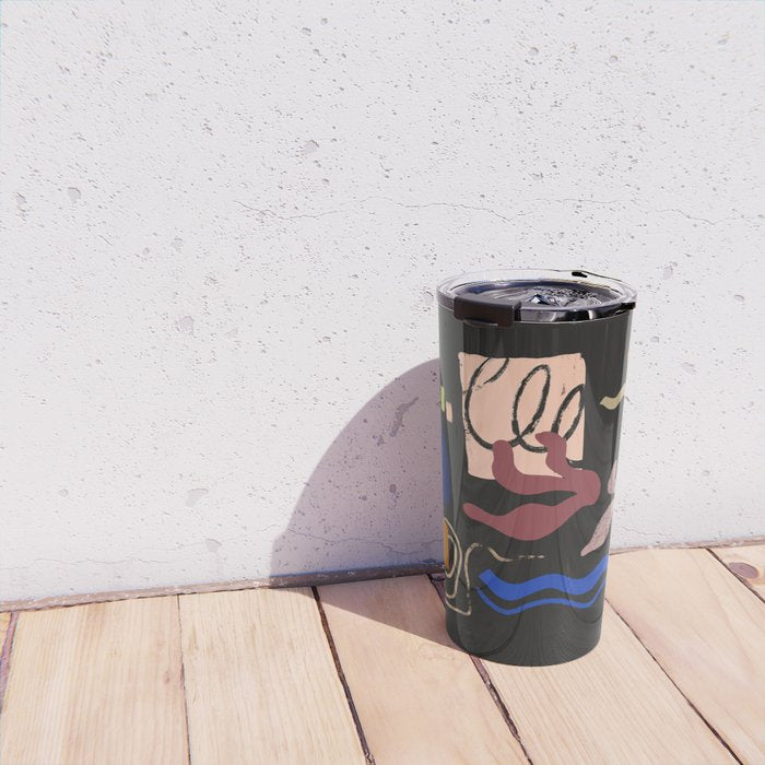 Abstract Floral 3 Travel Mug Gallery Image 4