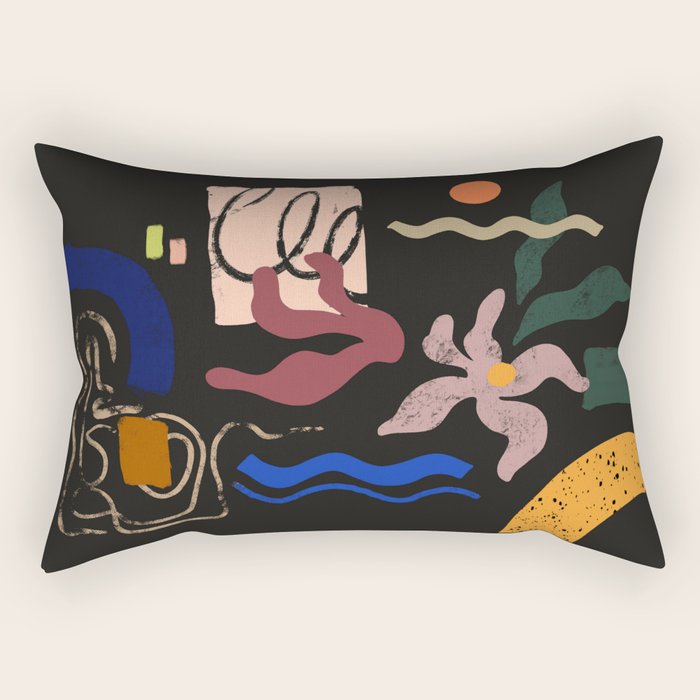 Abstract Floral 3 Rectangular Pillow Gallery Image 1