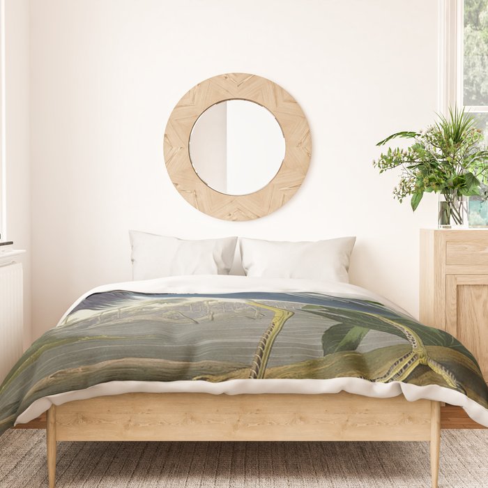 John James Audubon Louisiana Heron Painting Duvet Cover Gallery Image 3