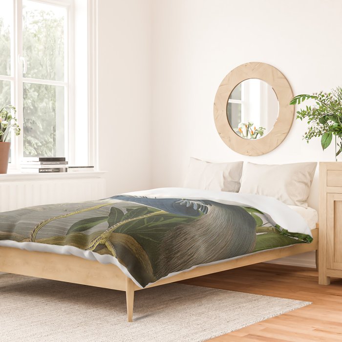 John James Audubon Louisiana Heron Painting Duvet Cover Gallery Image 2
