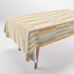 Mixed Stripes Pattern VIII Retro Pastel Tablecloth Gallery Image 1