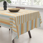 Mixed Stripes Pattern VIII Retro Pastel Tablecloth Gallery Image 3