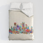 Pittsburgh Pennsylvania skyline Comforter Gallery Image 6