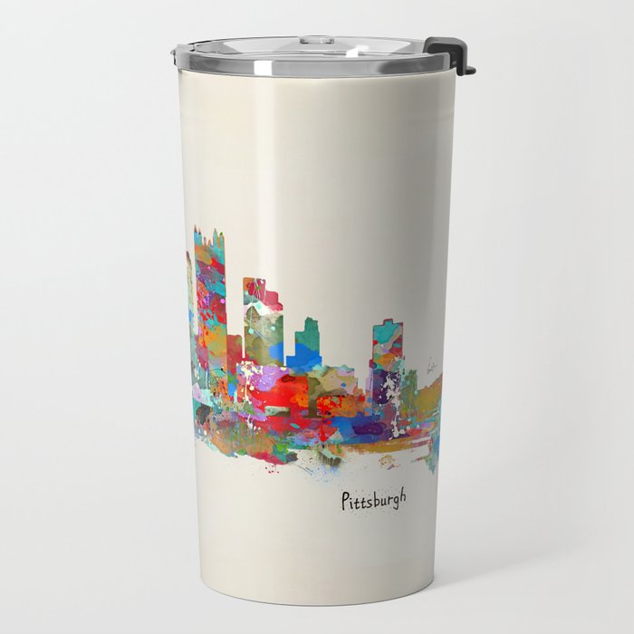 Pittsburgh Pennsylvania skyline Travel Mug Gallery Image 2