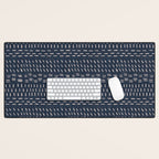Mudcloth Distress Denim Desk Mat Gallery Image 1