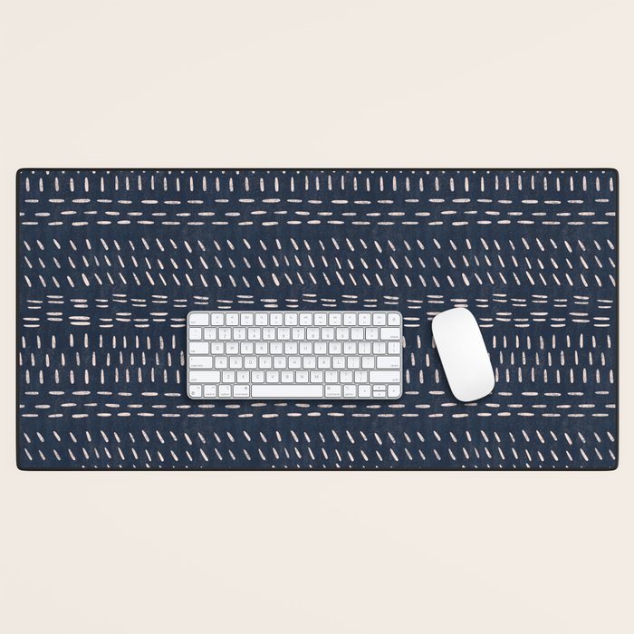 Mudcloth Distress Denim Desk Mat Gallery Image 1